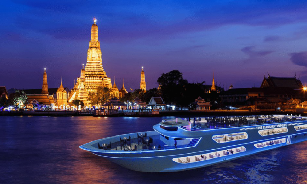 Luxury White Dinner Cruise – International Buffet & Unlimited Beer & Wine